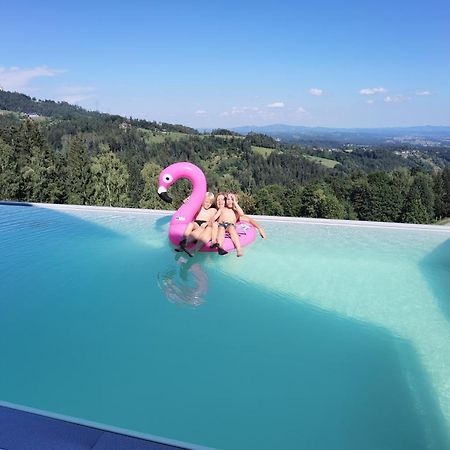 Chalet-Suedsteiermark - Traumhafte Aussicht, Infinity Pool, Privatsphaere, Klima Und De-Luxe Ausstattung Schwanberg Buitenkant foto