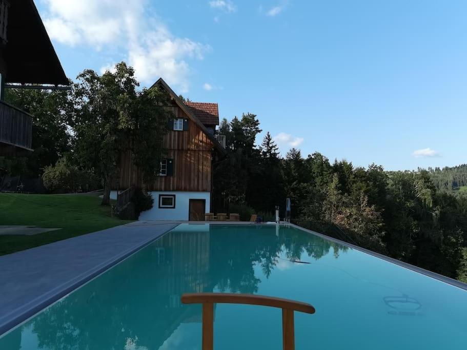 Chalet-Suedsteiermark - Traumhafte Aussicht, Infinity Pool, Privatsphaere, Klima Und De-Luxe Ausstattung Schwanberg Buitenkant foto